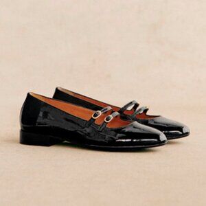 Sezane Ninon Low Ballerinas - Patent Black